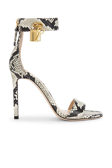 TOM FORD Printed Python Sandal in Roccia