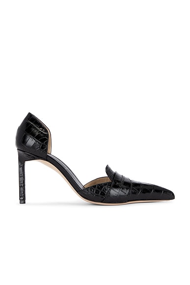 TOM FORD Eva Croc 85 D'orsay Pump in Black