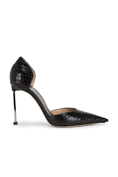 TOM FORD Printed Python D'Orsay Pump in Black