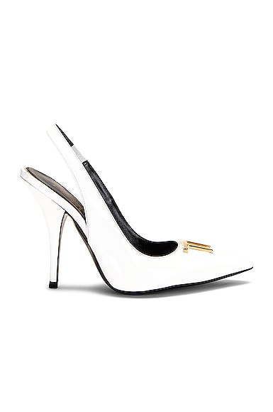 TOM FORD Patent TF 105 Slingback Pump in White