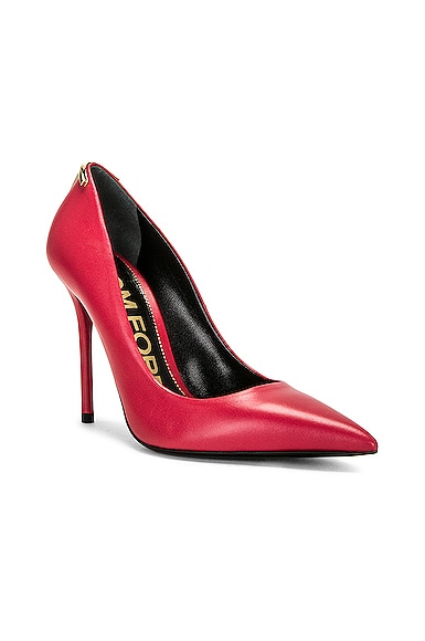 Shop Tom Ford Iconic T Pump In Rose Red