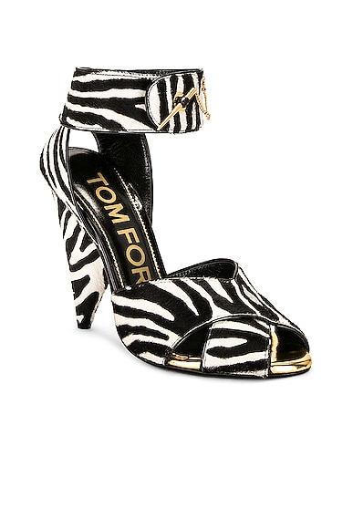Shop Tom Ford Vertigo 105 Sandal In Zebra Print
