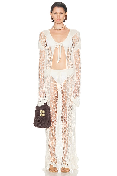 TG Botanical Pauline Cardigan in Natural