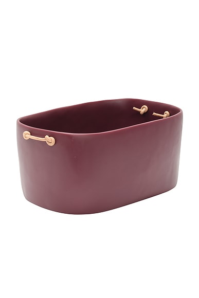 Tina Frey Designs Cuadrado Large Champagne Bucket in Oxblood