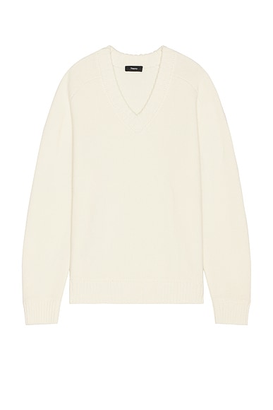 Heavy Wool Cashmere V-Neck Sweater