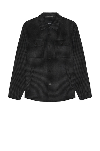 Houndstooth Shirt Jacket