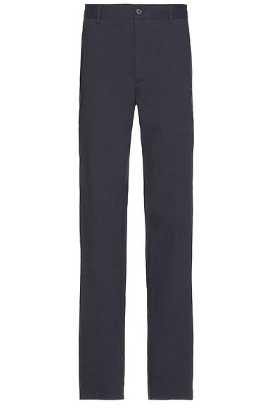 Theory Stretch Linen Curtis Pant in Eclipse