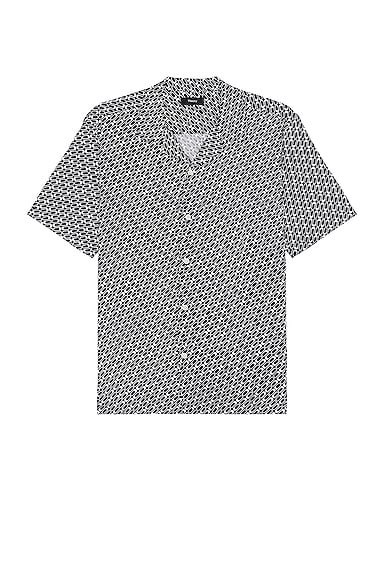 Theory Irving Shirt in Baltic & White