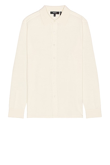 Theory Lorean Shirt in Ivory