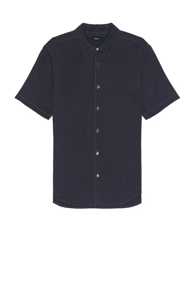 Shop Theory Short Sleeve Shirt In Baltic