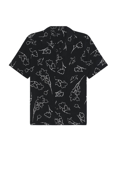 Shop Theory Irving Short Sleeve Shirt In Black Multi