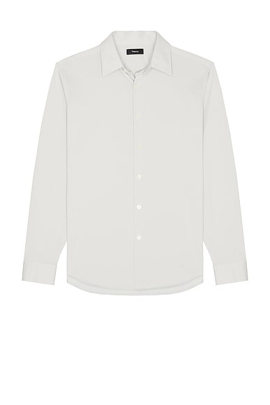 Theory Sylvain Structure Knit Shirt in Fog