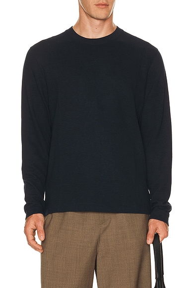 Theory Delroy Long Sleeve Tee in Baltic