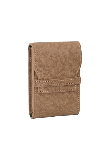 Throwing Doubles The Palmilla Leather Playing Card Set in Beige & Green