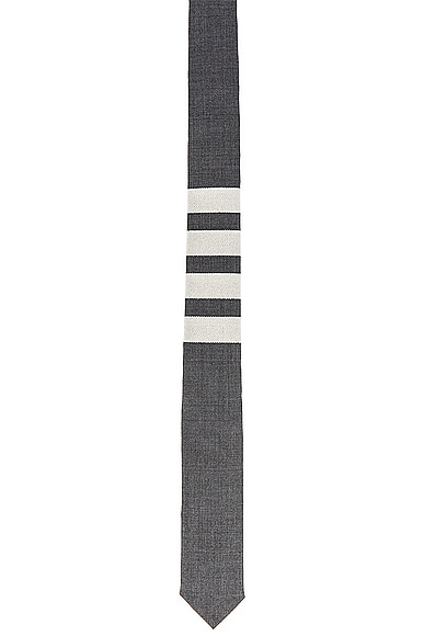 Thom Browne Classic 4 Bar Tie in Medium Grey