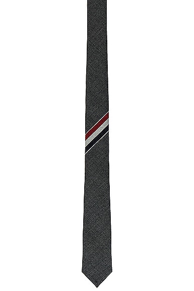 Thom Browne Classic Necktie In Dark Grey