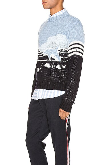 THOM BROWNE Dolphin And Sea Scenic Pullover,TMBX-MK124