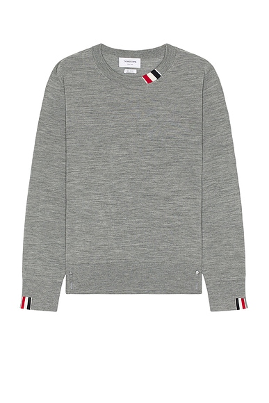 RWB Relaxed Fit Crew Neck Pullover In Light Grey