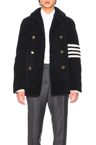 Shearling Unconstructed Classic Peacoat