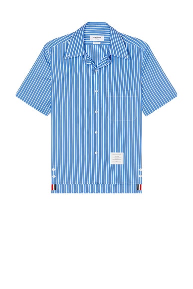 Thom Browne Straight Fit Shirt in Medium Blue