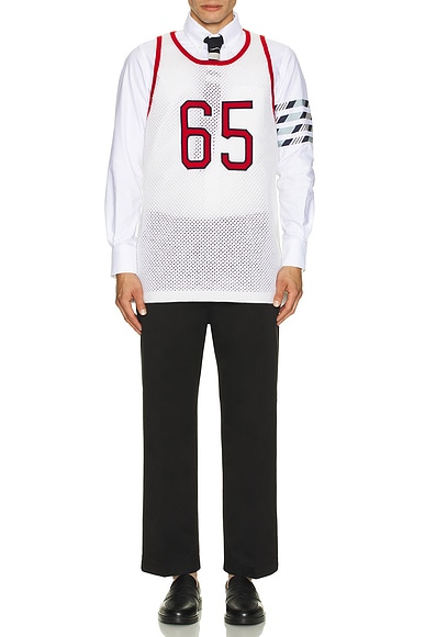 Athletic Cashmere Mesh Basketball Jersey