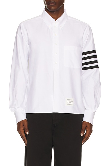 Straight Fit 4 Bar Oxford Shirt