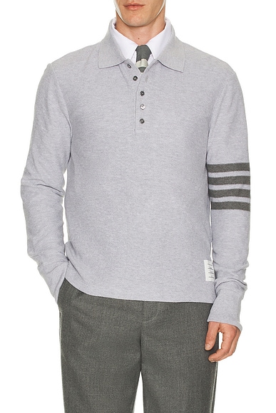 Long Sleeve Pique Polo