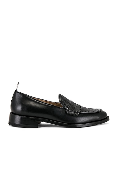 Thom Browne Soft Penny Loafer in Black