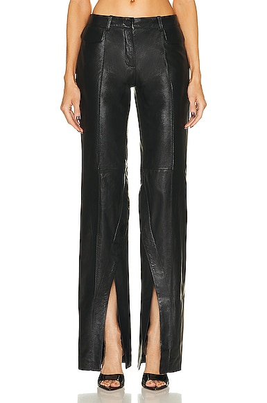 THE MANNEI Ventura Leather Pant in Black