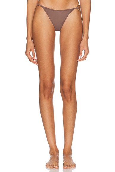 Tropic of C Orb Luna Bikini Bottom in Driftwood