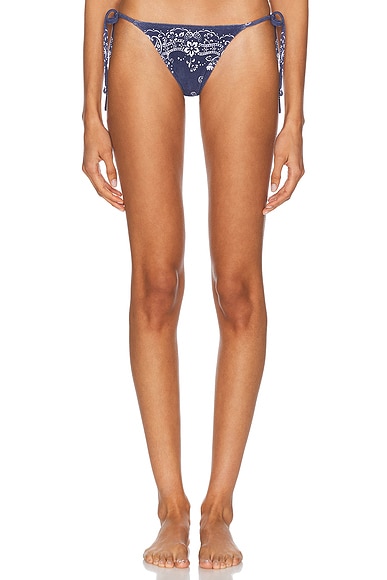 Tropic of C Praia Bikini Bottom in Navy Bandana