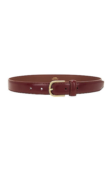 Toteme Slim Trouser Leather Belt in Brick
