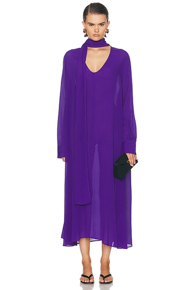 Toteme Rounded Neckline Dress in Amethyst