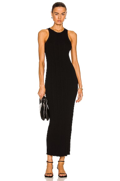 Toteme Seamless Rib Tank Dress in Black | FWRD