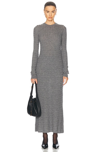 【関税＆送料込み】Tom Ford Laminated Knit Dress TOM FORD ribbed-knit Maxi Dress | Black | FARFETCH