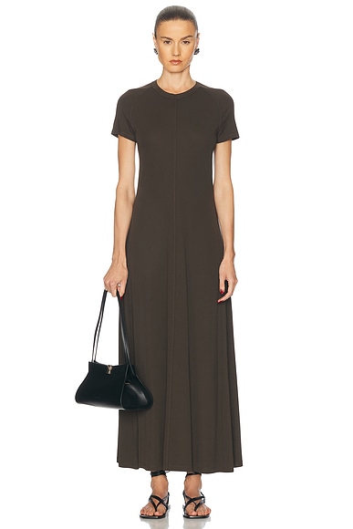 Toteme Fluid Jersey Dress in Pepper