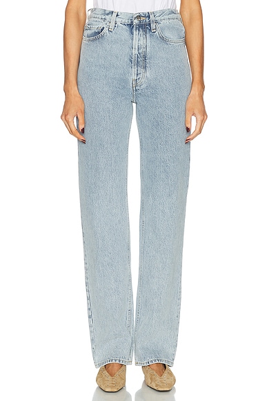 Toteme Classic Cut Full Length Jeans in Cool Blue