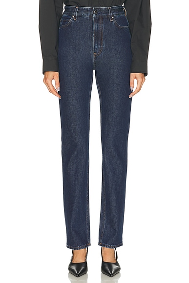 Toteme High Slim Leg in Indigo