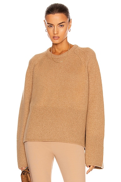 Toteme Merino Knit Sweater in Camel | FWRD