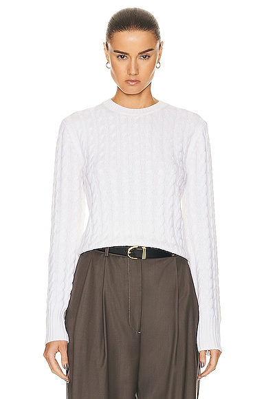 Toteme Petite Cable Knit Sweater in Cream