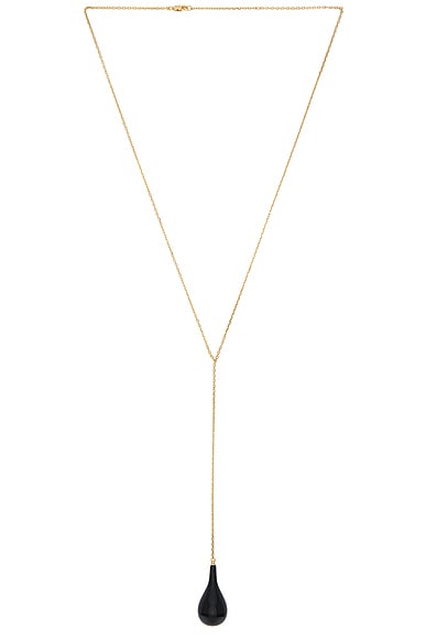 Large Onyx Drop Necklace