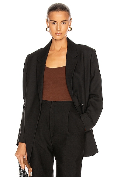 Toteme Double Breasted Blazer in Black