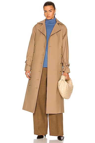 Toteme Signature Trench Coat in Khaki | FWRD