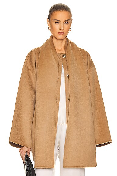 Toteme double scarf jacket clearance