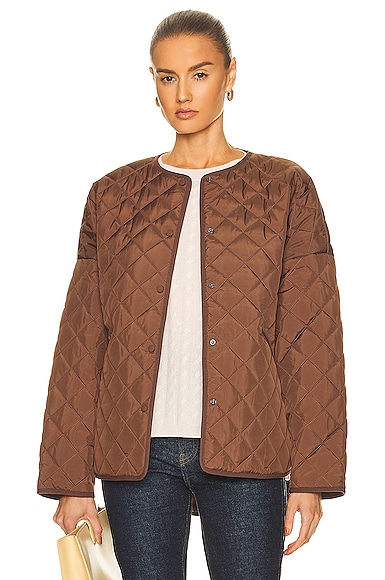 Toteme Quilted Jacket in Brown
