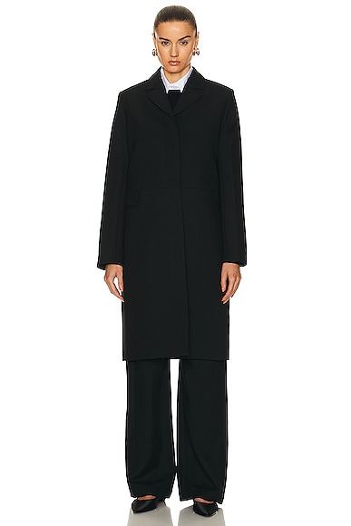 Shop Totême Petite Tailored Coat In Black