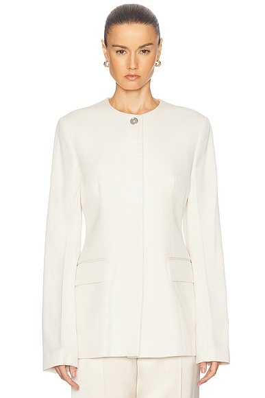 Collarless Cinched Jacket