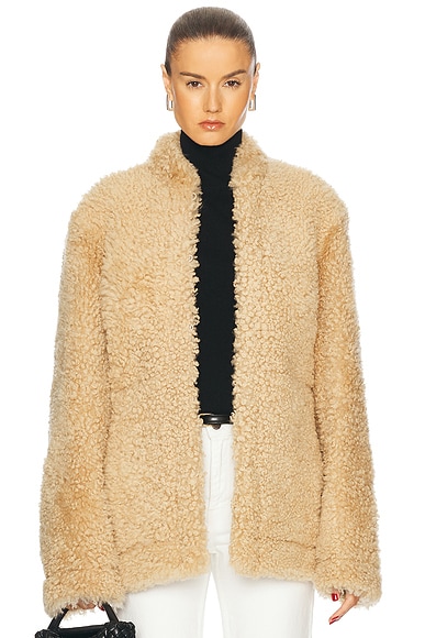 Cinched Shearling Jacket