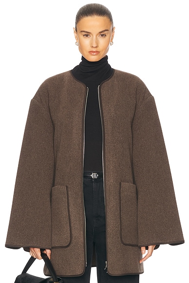 Rick Owens Zip Front Peter Jacket in Bronze | FWRD