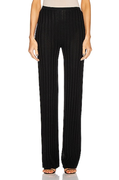 Toteme Cour Long Trouser in Black | FWRD